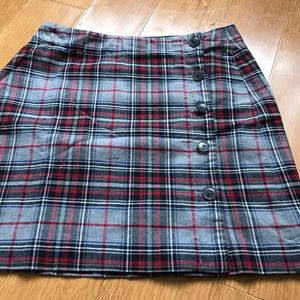 Plaid flannel skirt